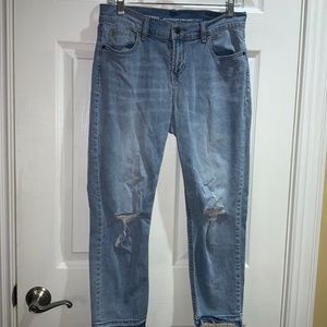 Old Navy Boyfriend Straight Sz 6 Regular denim raw hem distressed msr